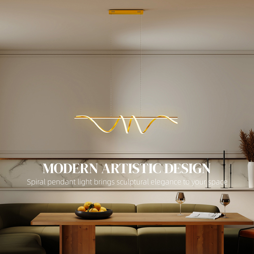 Portland Gold Tone LED Pendant Light Image 8