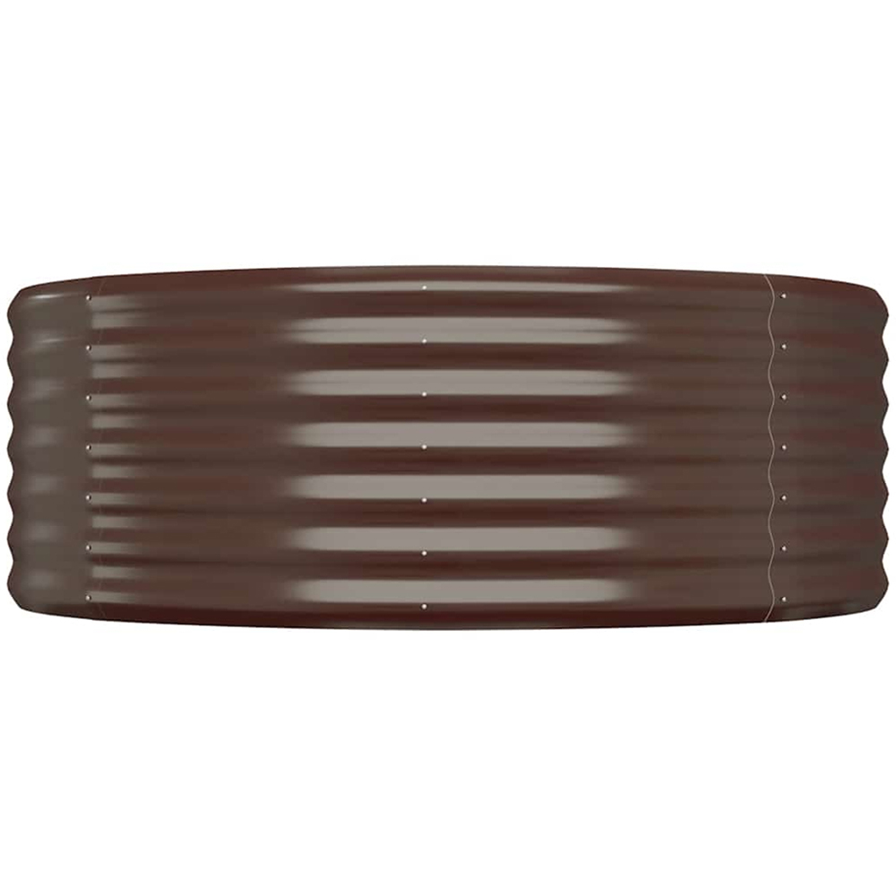 vidaXL Brown Galvanised Steel Raised Garden Bed 36 x 100 x 100cm Image 2