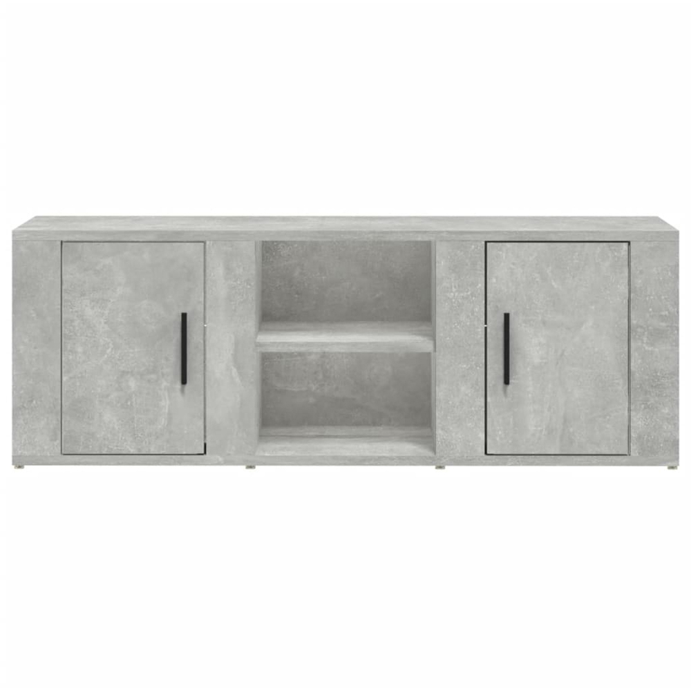 vidaXL 2 Door 2 Shelf Concrete Grey TV Cabinet Image 5