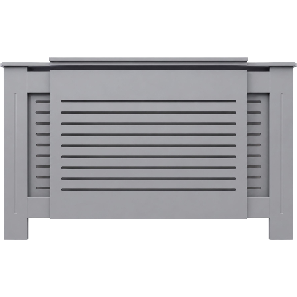 Caecus Grey Horizontal Slat Radiator Cover 815 x 1400-2030 x 190mm Image