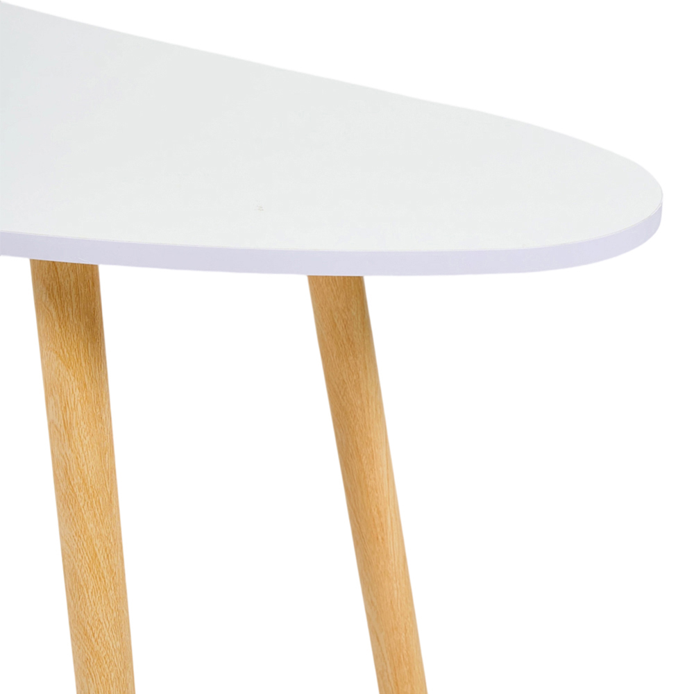 Living and Home White Mango Shaped Coffee Table Image 3