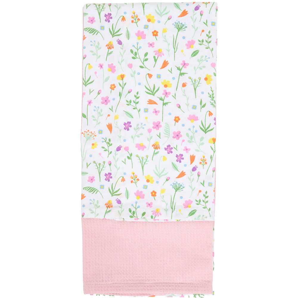 Pack of 2 Wildflower Tea Towels Pink Image 2
