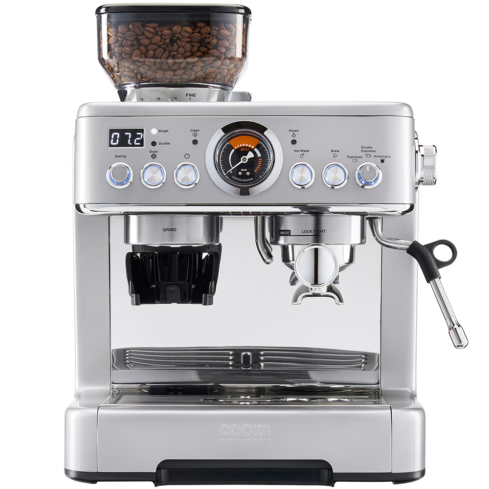 Cooks Professional K773 20 Bar Silver Bean-To-Cup 2.6L Espresso Coffee ...