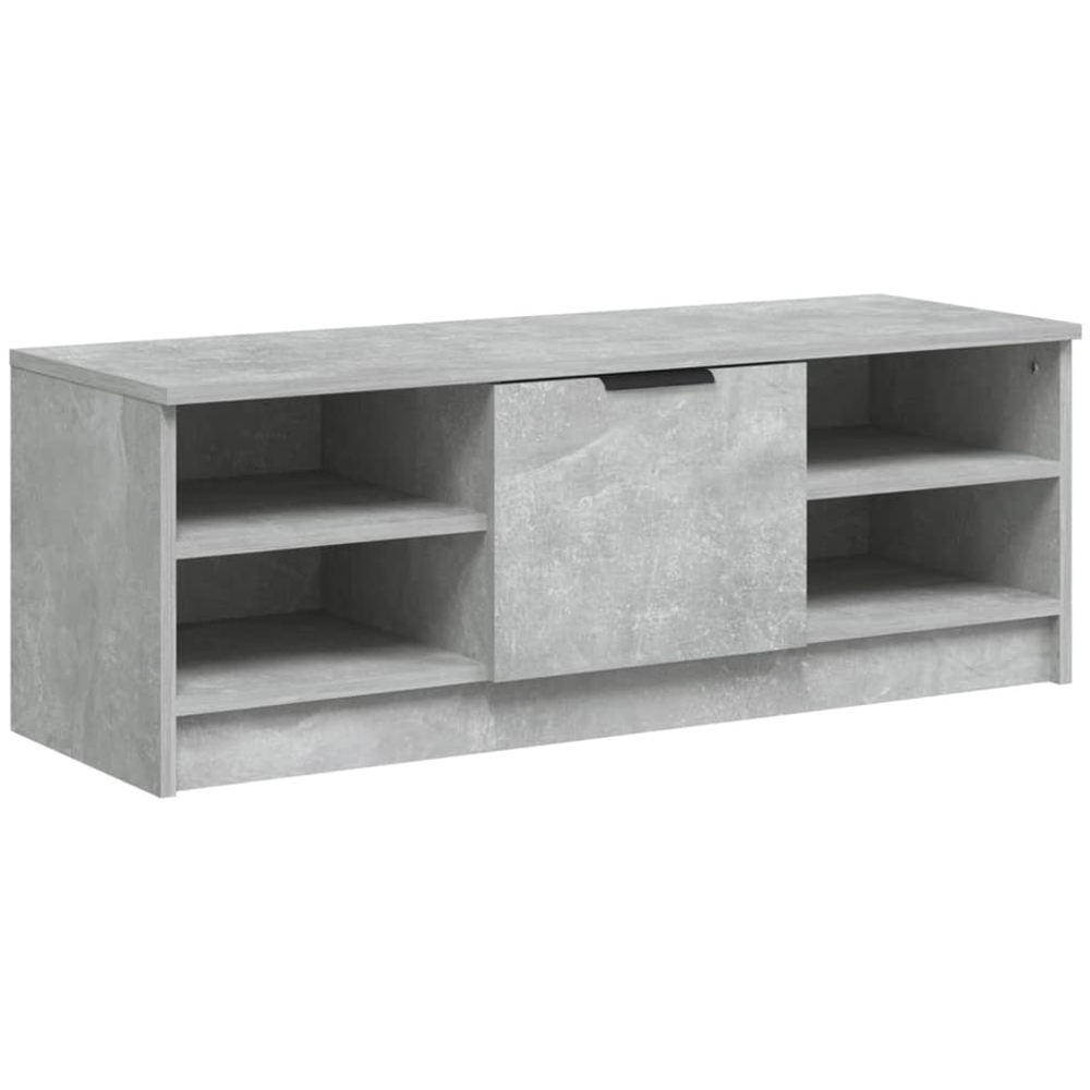 vidaXL Single Door 2 Shelf Concrete Grey TV Cabinet Image 2