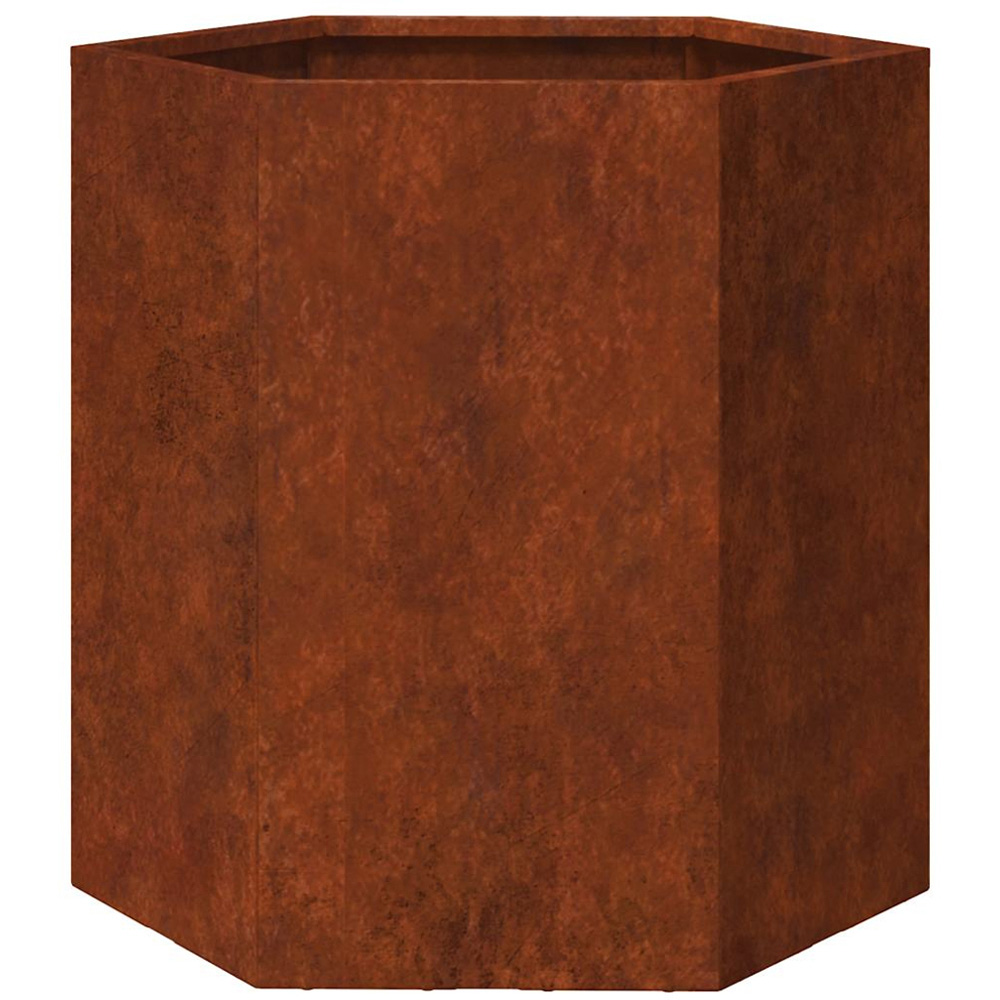 vidaXL Rusty Corten Steel Garden Planter 45 x 40 x 40cm Image 5