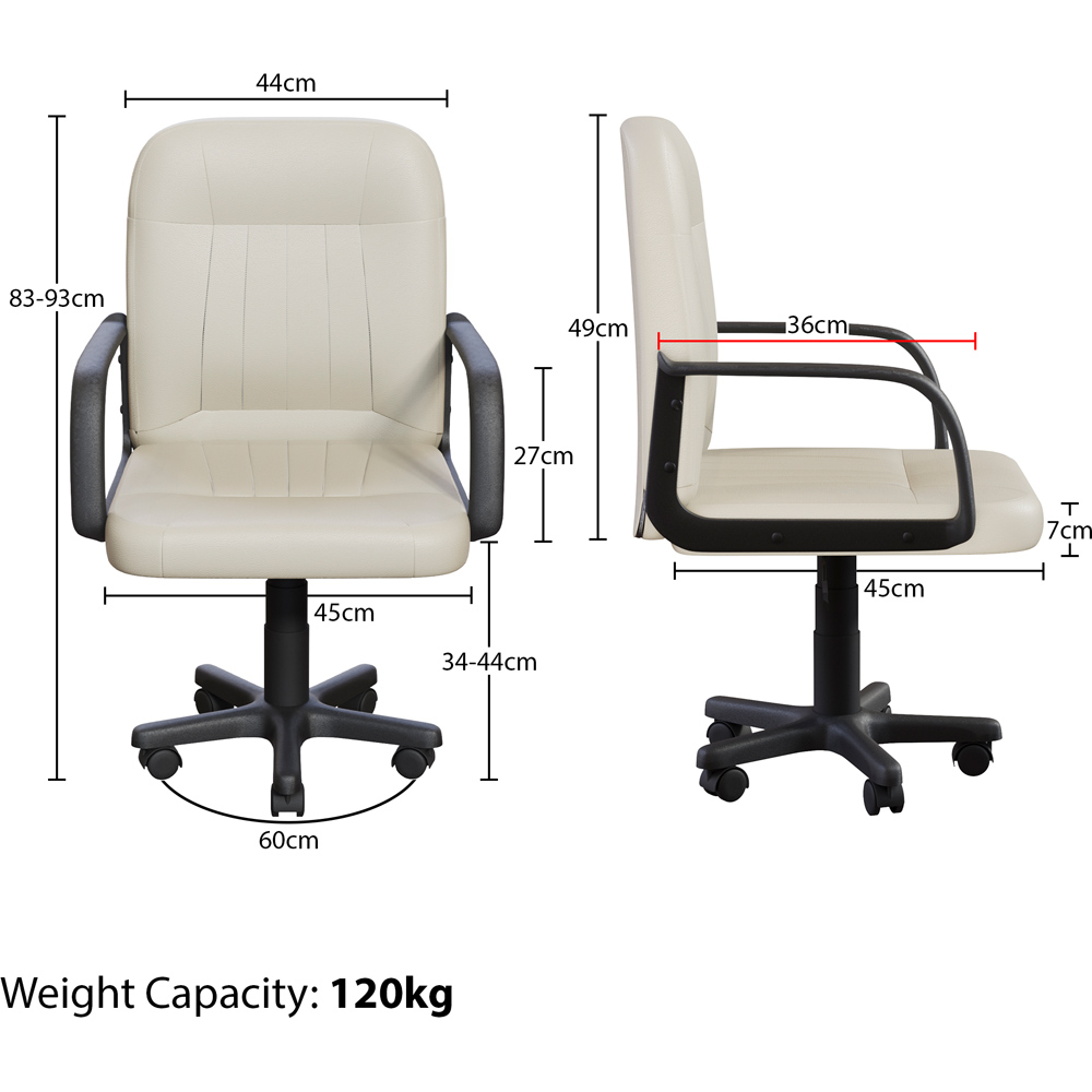 Vida Designs Morton Beige Office Chair Image 8