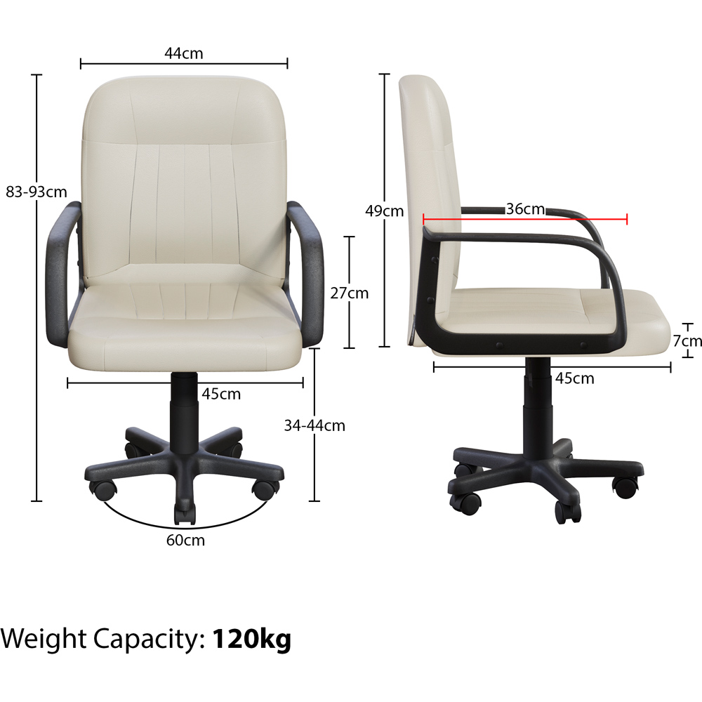Vida Designs Morton Beige Office Chair Image 8