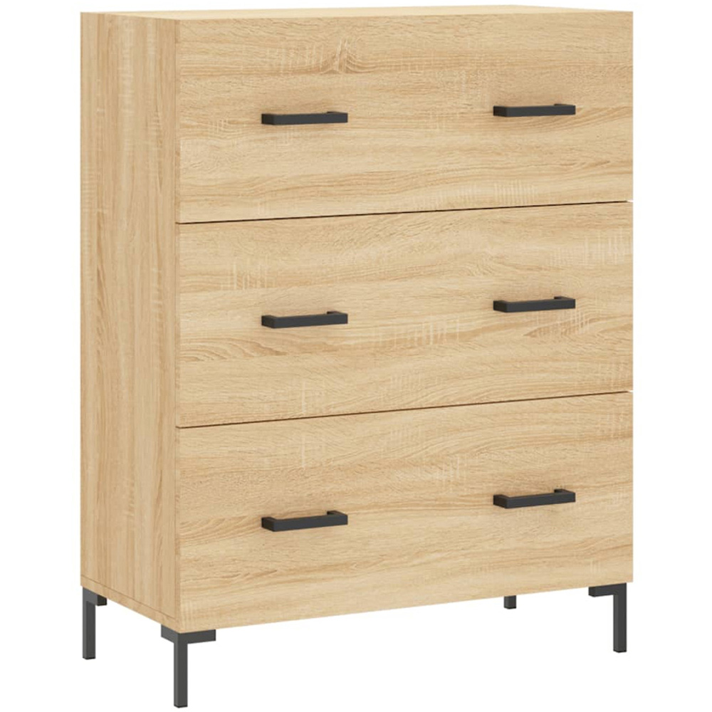 vidaXL 3 Drawer 3 Shelf Sonoma Oak Highboard Image 7