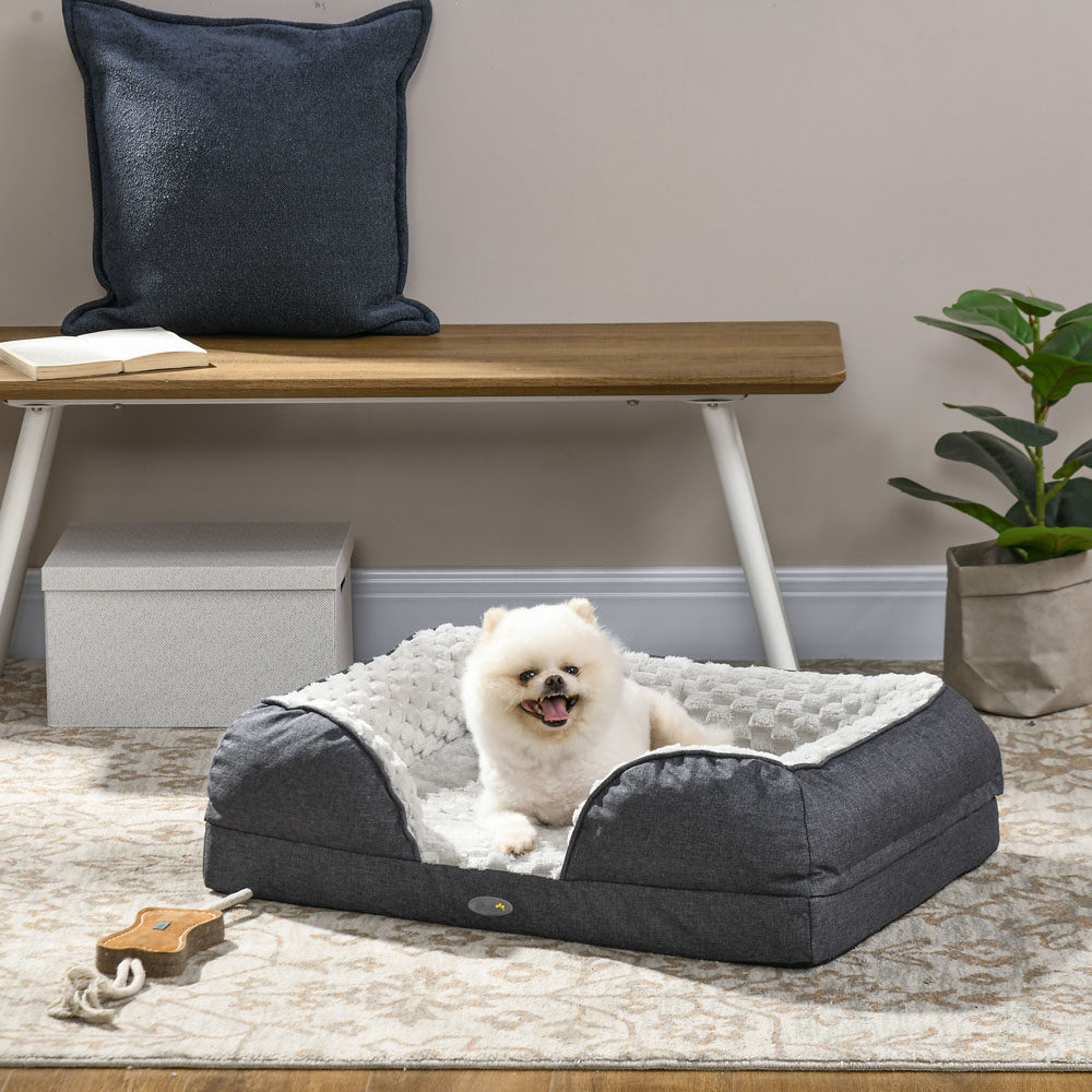 PawHut Charcoal Grey Small Dog Bed Image 2