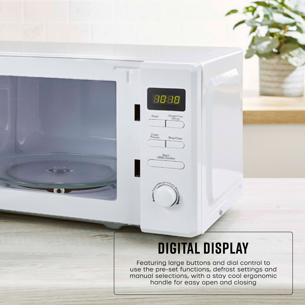 Swan SM4421WHT White Microwave Digital 20L 800W Image 6