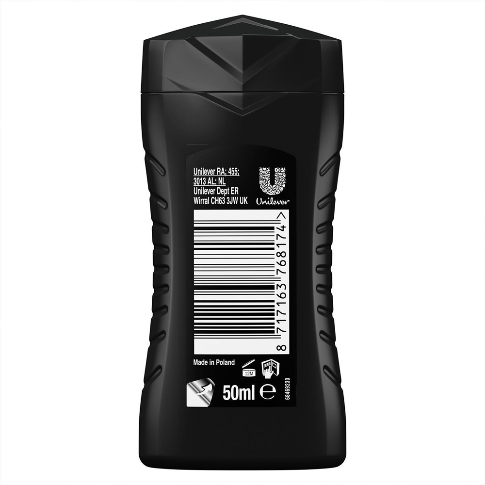Lynx Africa 12H Refreshing Fragrance Shower Gel with 2-Sided Manwasher Shower Tool 50ml 15 Pack Image 5