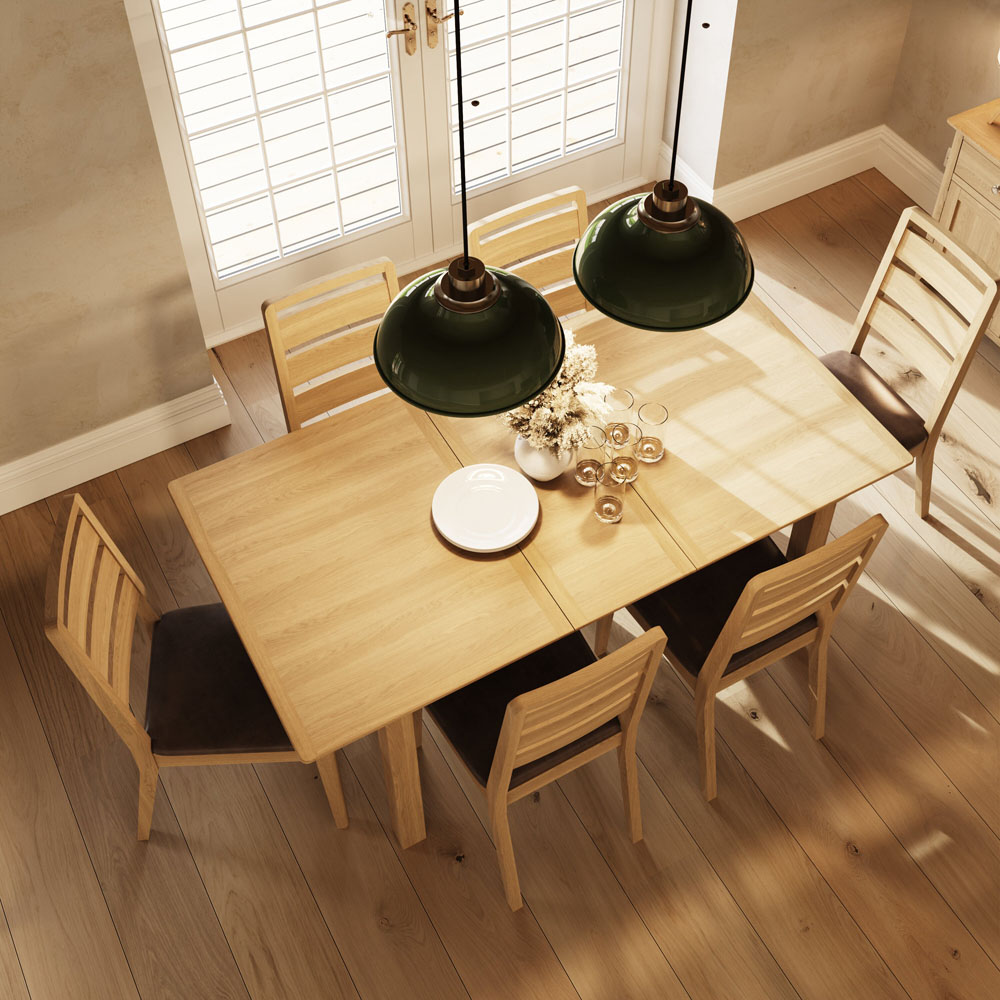 FWStyle Taberno Oak Extending Dining Table Image 8