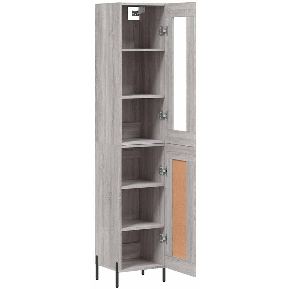 vidaXL 2 Door Grey Sonoma Highboard Image 4