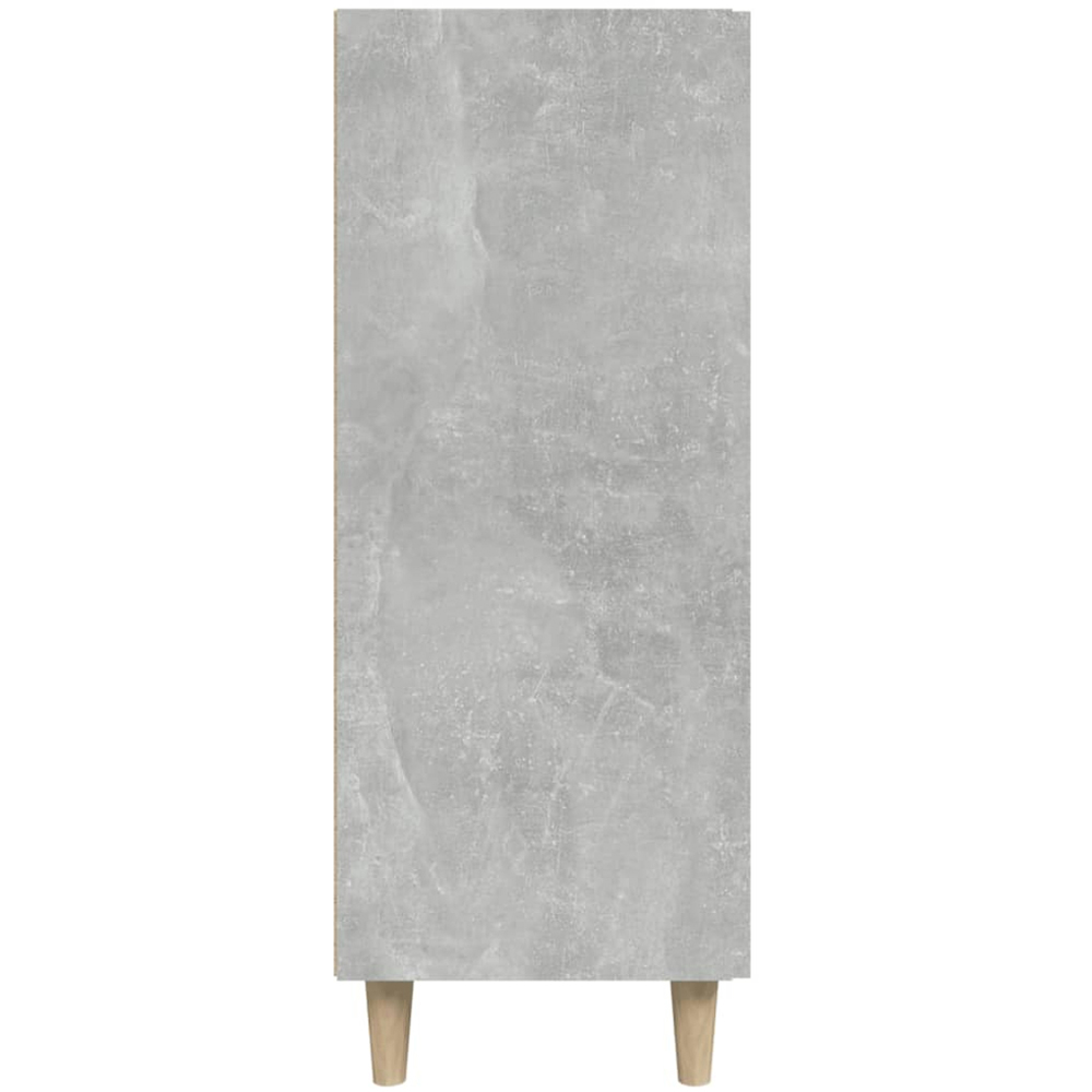 vidaXL Single Door 3 Drawer Concrete Grey Wooden Sideboard Image 6