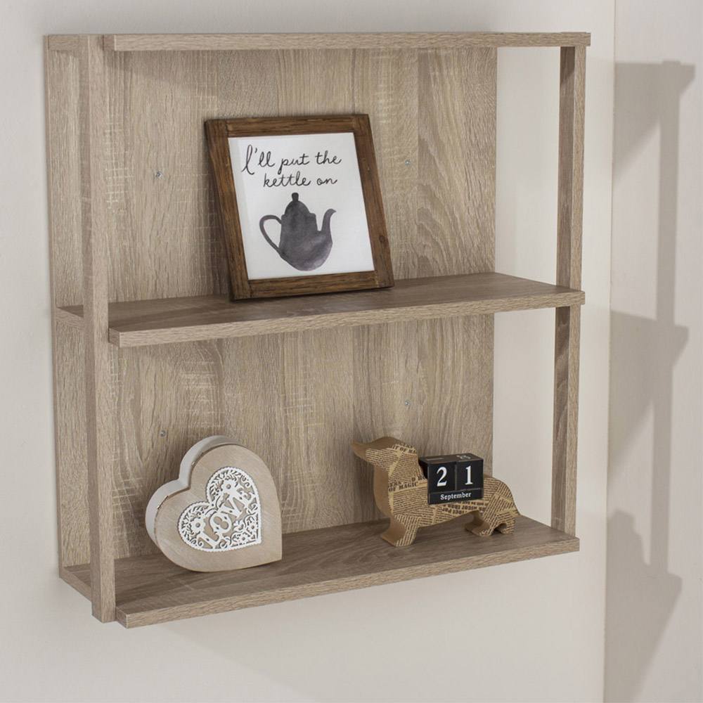 Core Products Arran 3 Shelf Oak Medium Wall Unit Image 1