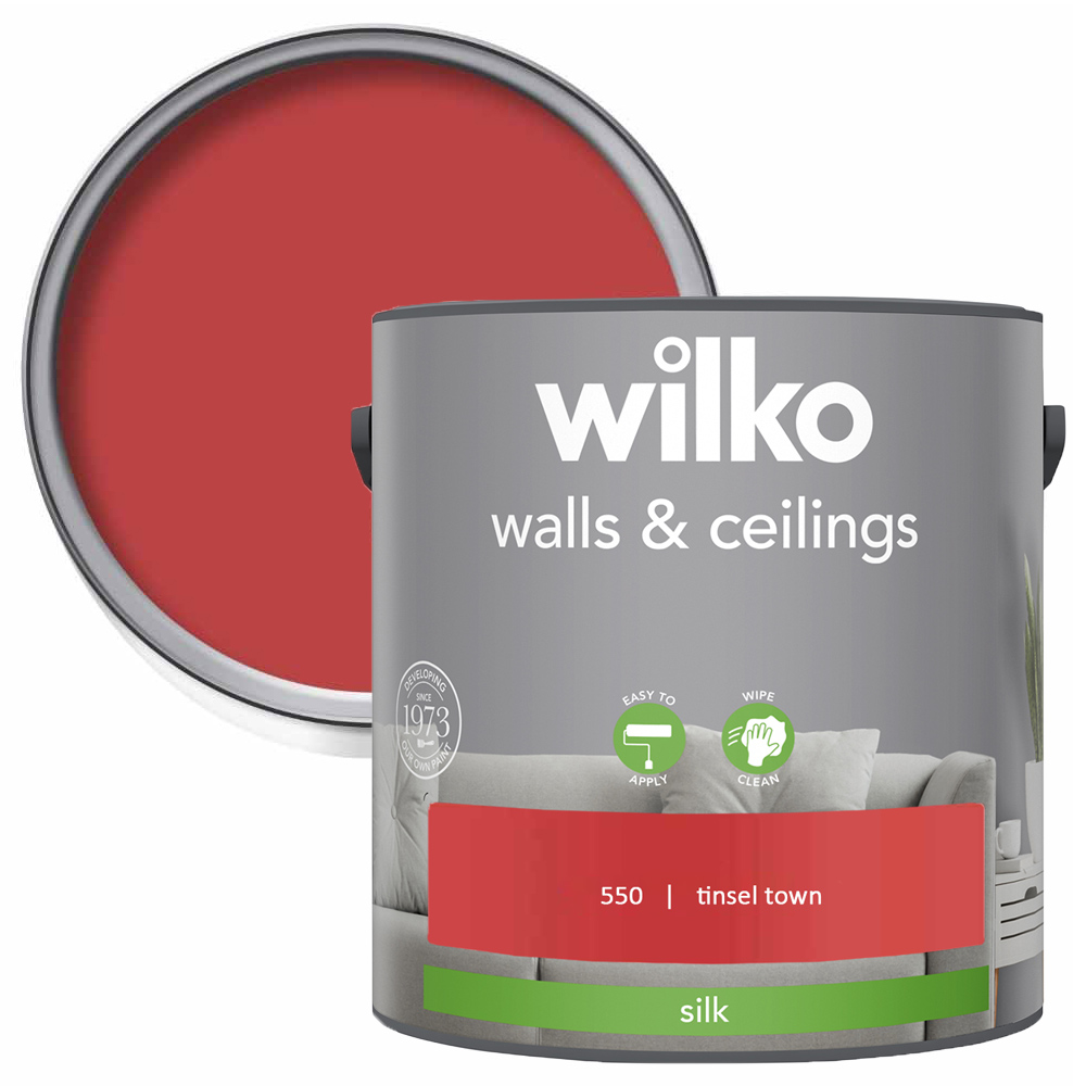 Wilko Walls & Ceilings Tinsel Town Silk Emulsion Paint 2.5L Image 1