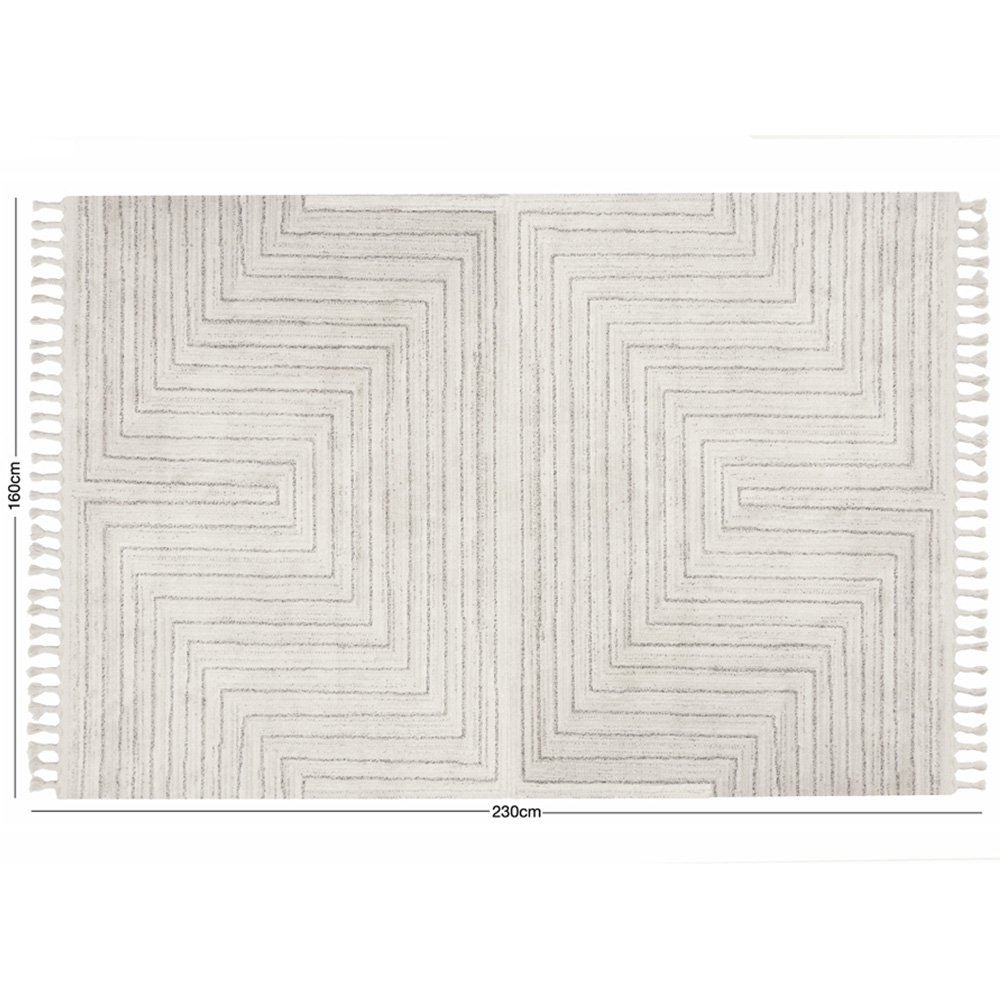 Esselle Home Arctic Maze Natural and Grey Rug 160 x 230cm Image 7
