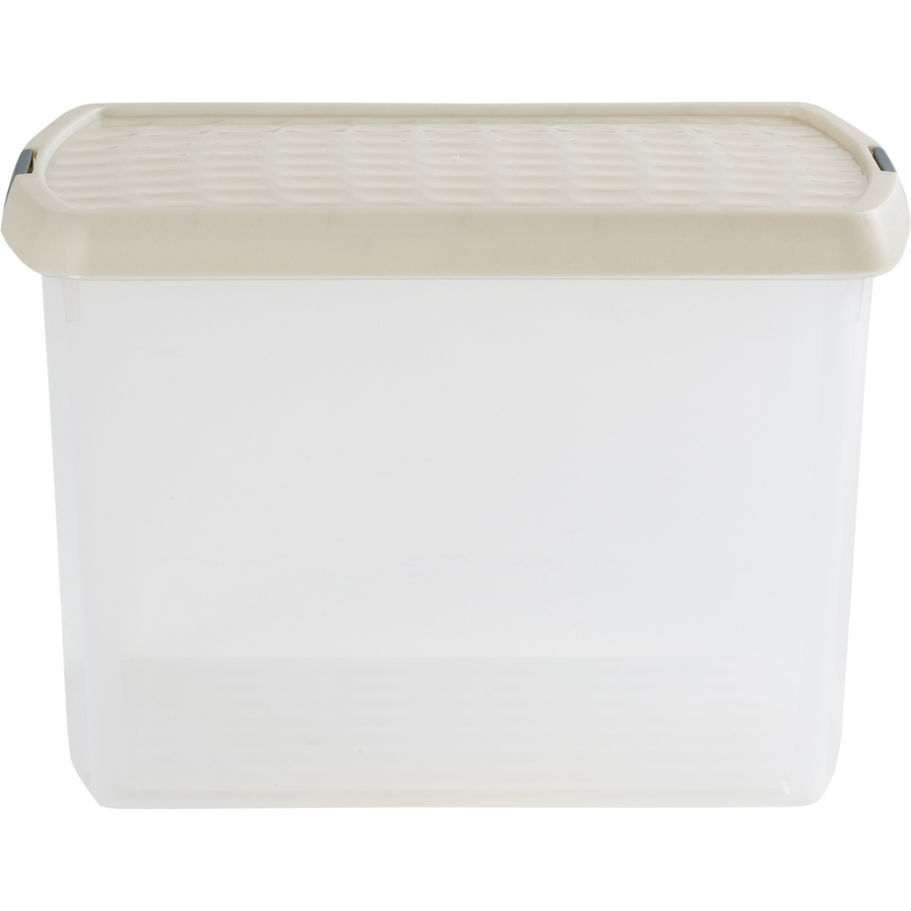 Wham Clip 21.5L Clear Stone and Slate Grey Rectangular Storage Box with Lid 4 Pack Image 3