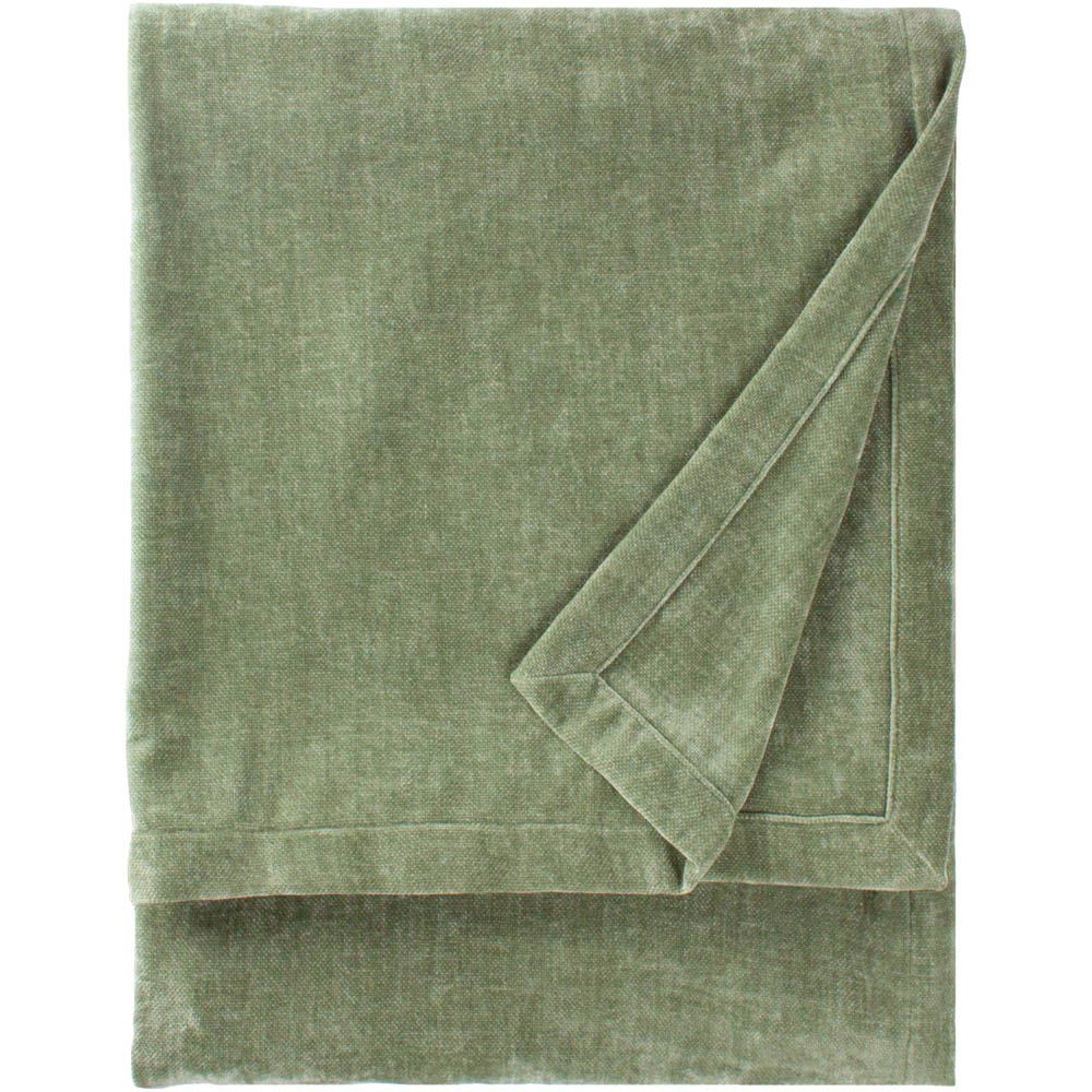 Yard Eucalyptus Heavy Chenille Velvet Throw 130 x 180cm Image 1