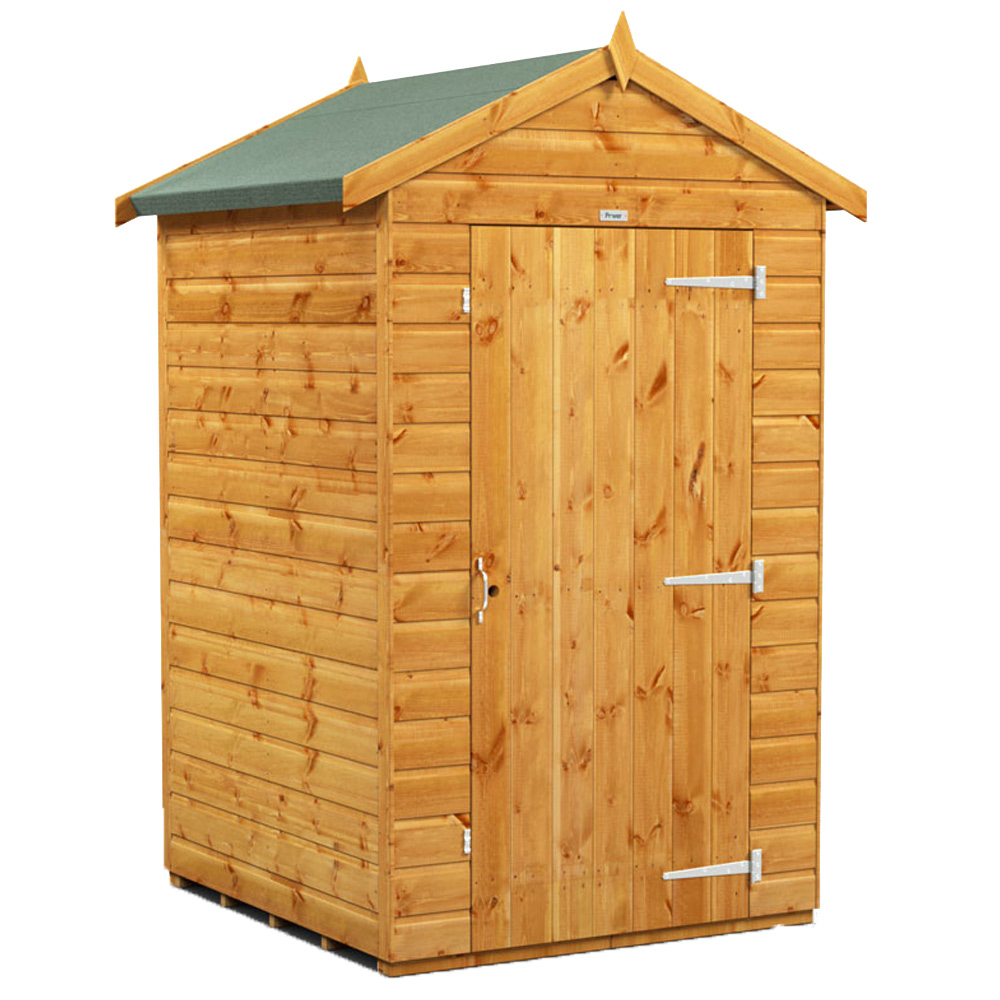 Power Sheds 4 x 4ft Apex Wooden Shed Image 1
