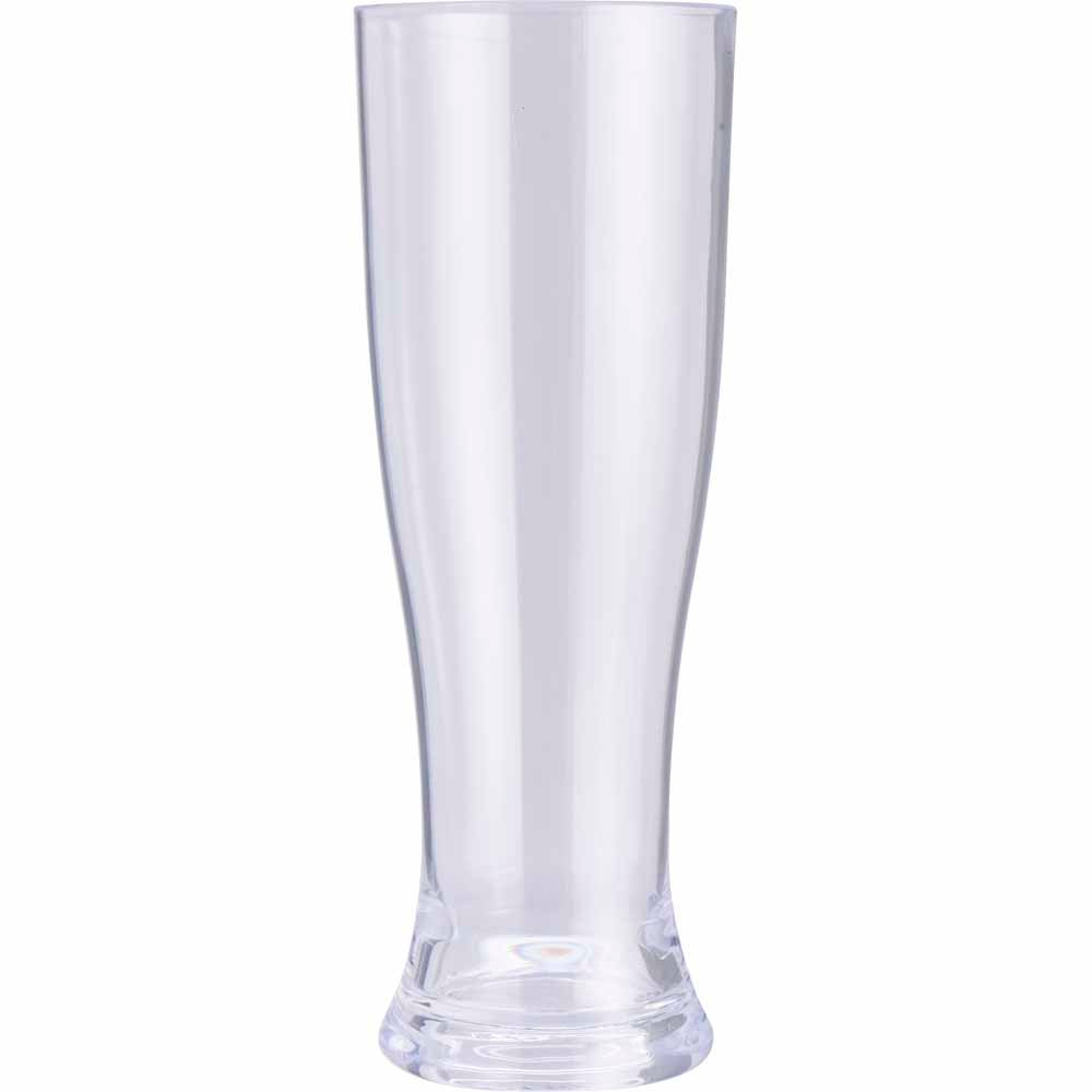 Wilko Clear Outdoor Beer Glass Image 1