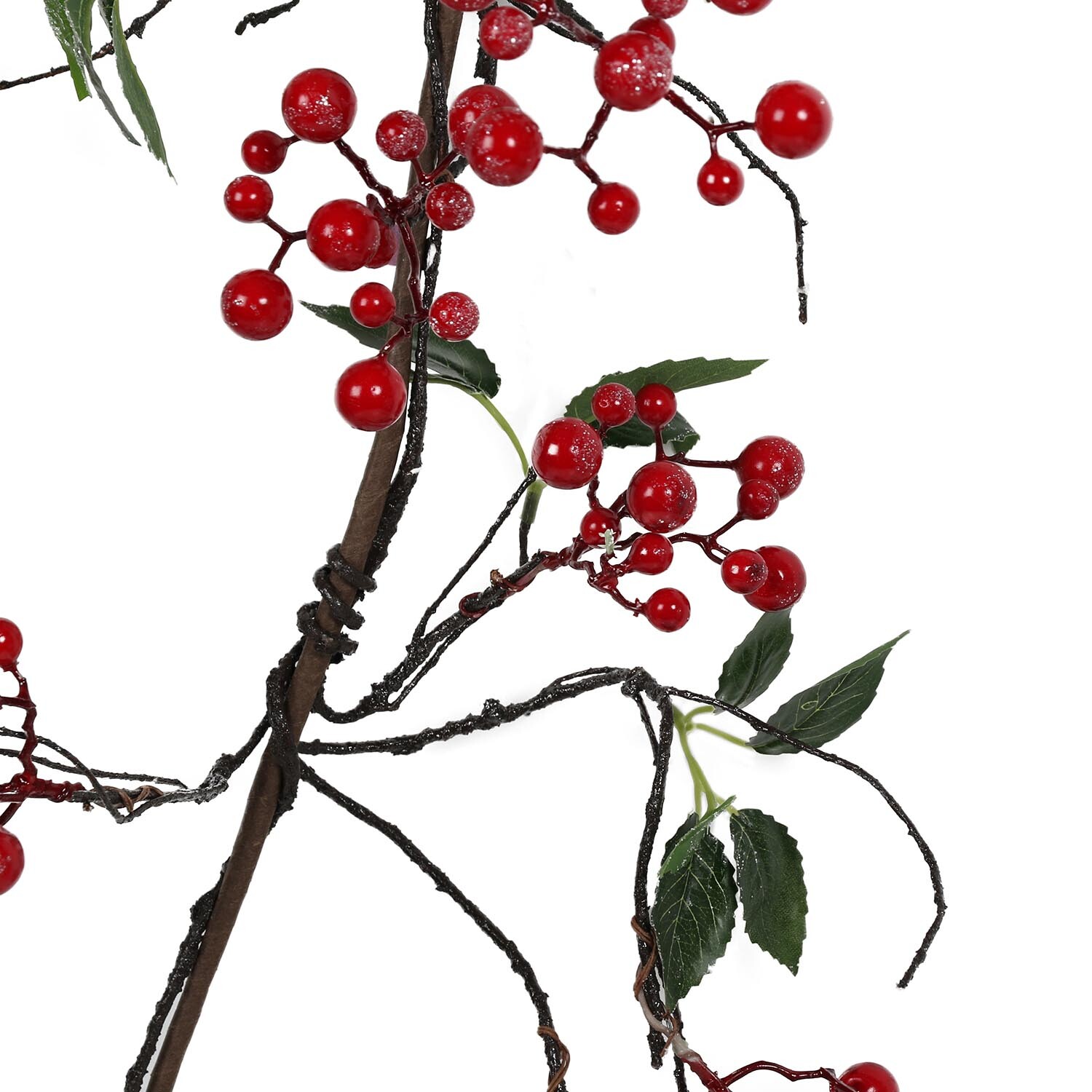 Red Berries & Leaves Garland - Green Image 3