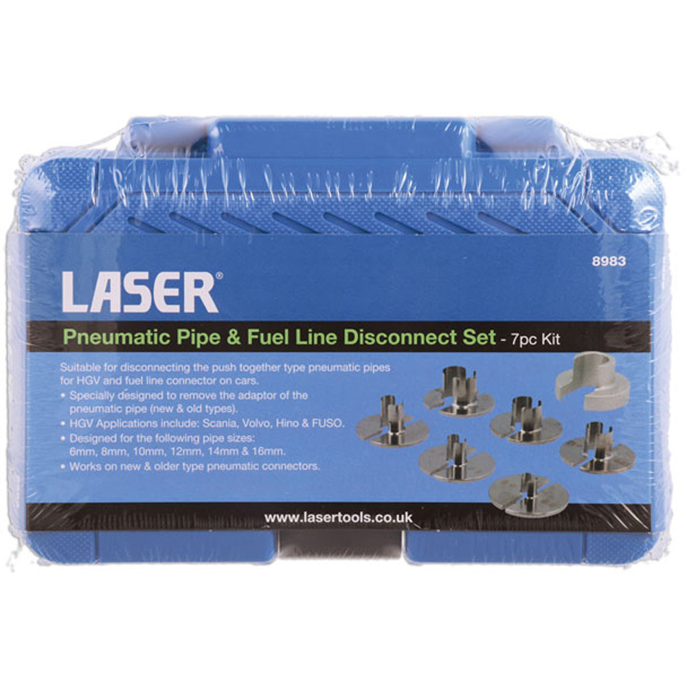 Laser 7 Piece Pneumatic Pipe and Fuel Line Disconnect Tool Set Image 4