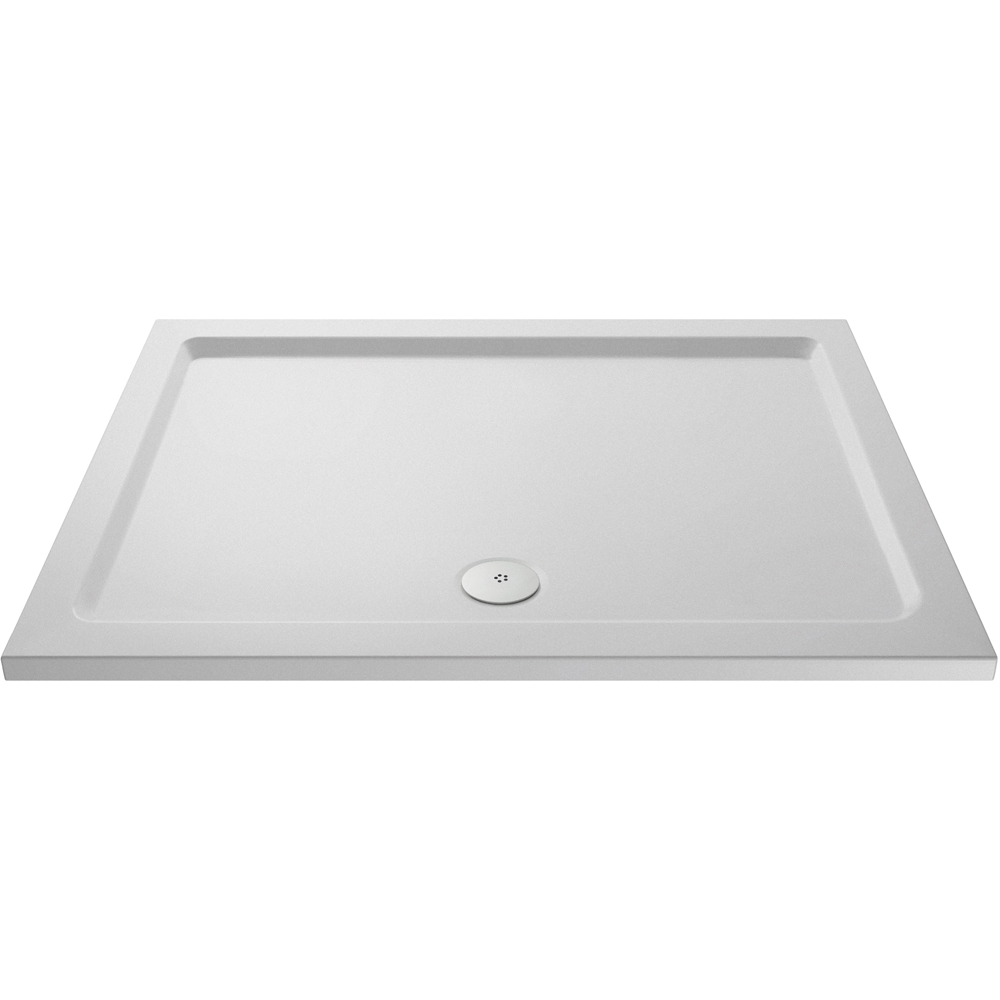 nuie White Slip Resistant Rectangular Shower Tray 1600 x 900mm Image 1