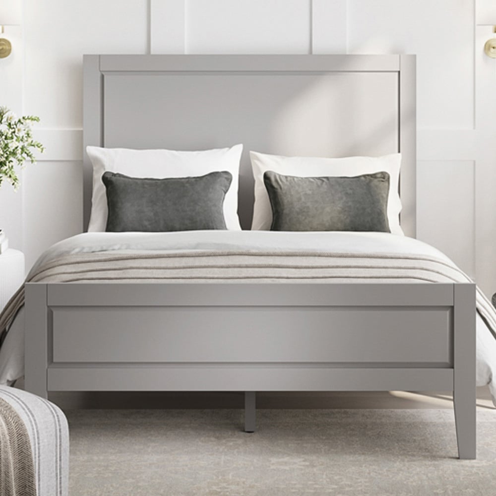 Bay Double Cement Grey Bed Frame Image 1