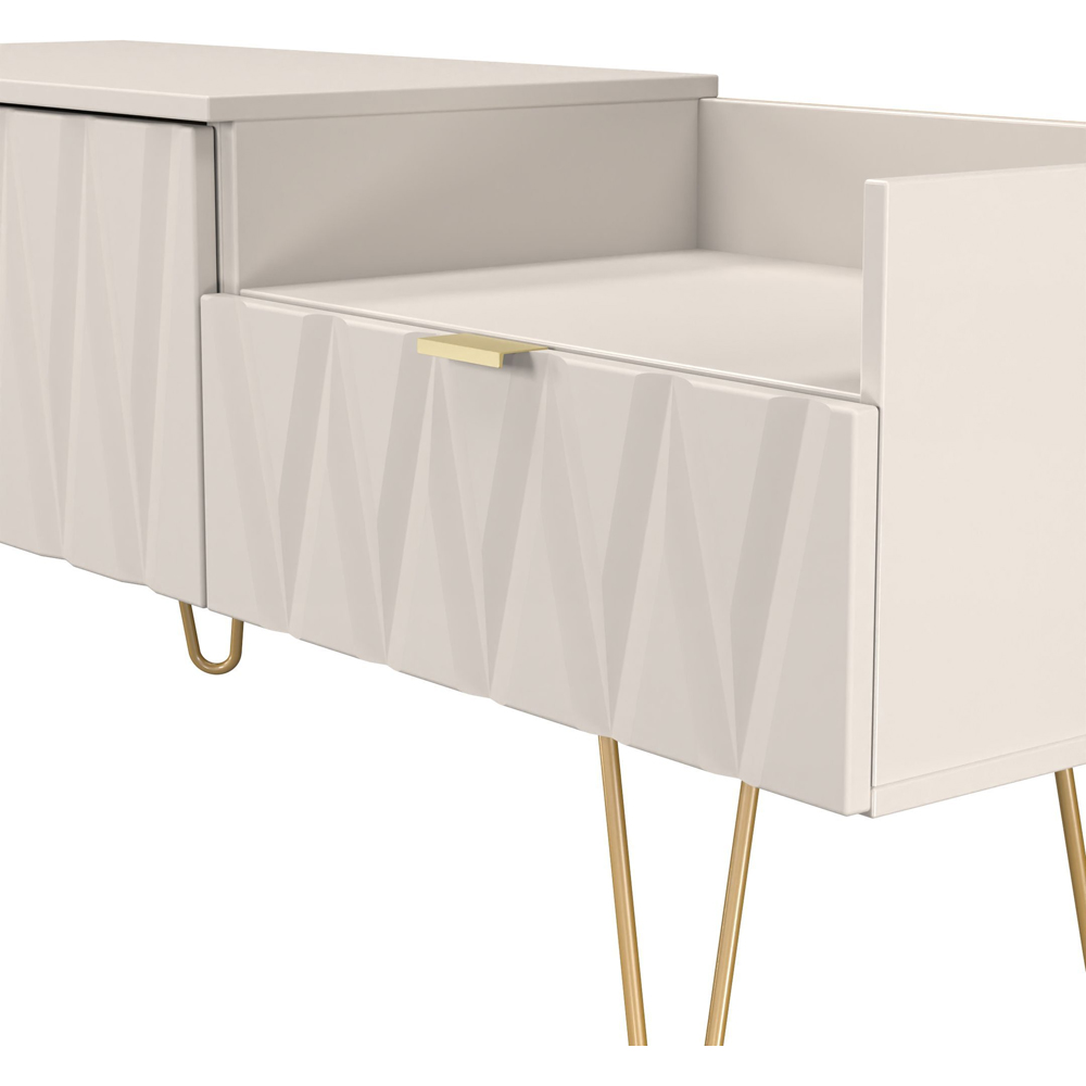 Crowndale Diamond 2 Drawer Kashmir Matt TV Unit Ready Assembled Image 5