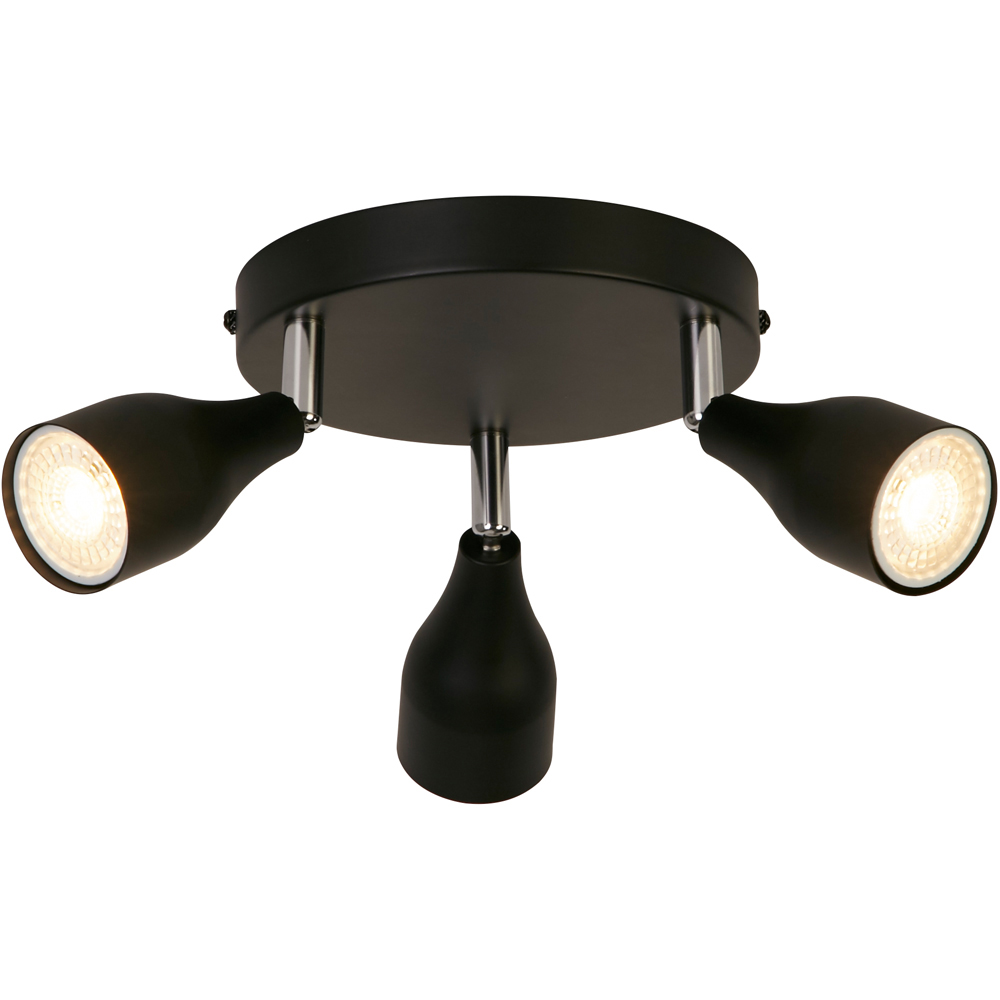 Lighting Collection Colby 3 Light Black Spotlight Image 3