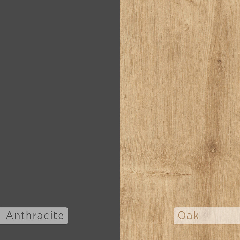 Decortie Spark 4 Door Oak and Anthracite Sideboard Image 5