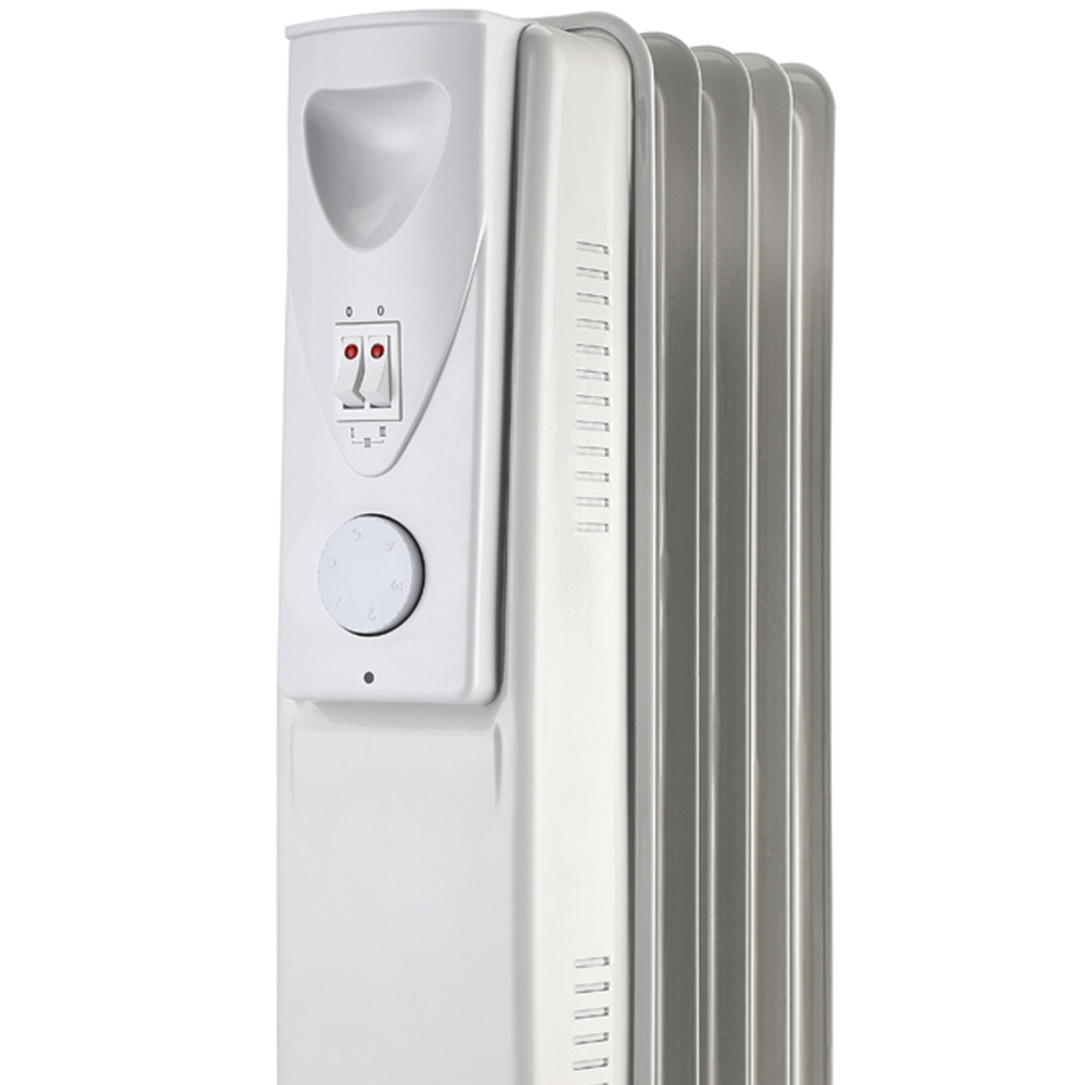 Highlands Homeware 5 Fin White Oil Filled Radiator 1000W Image 2