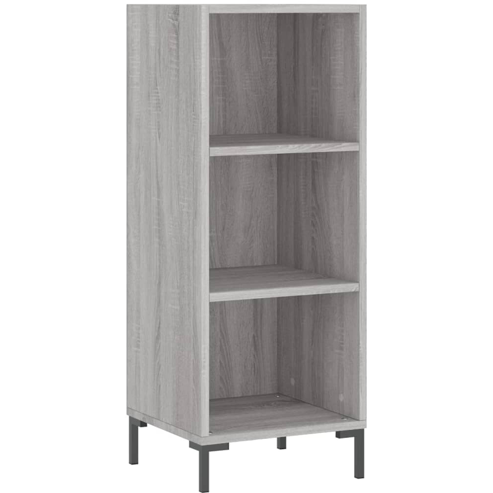 vidaXL 3 Door 3 Shelf Grey Sonoma Highboard Image 4