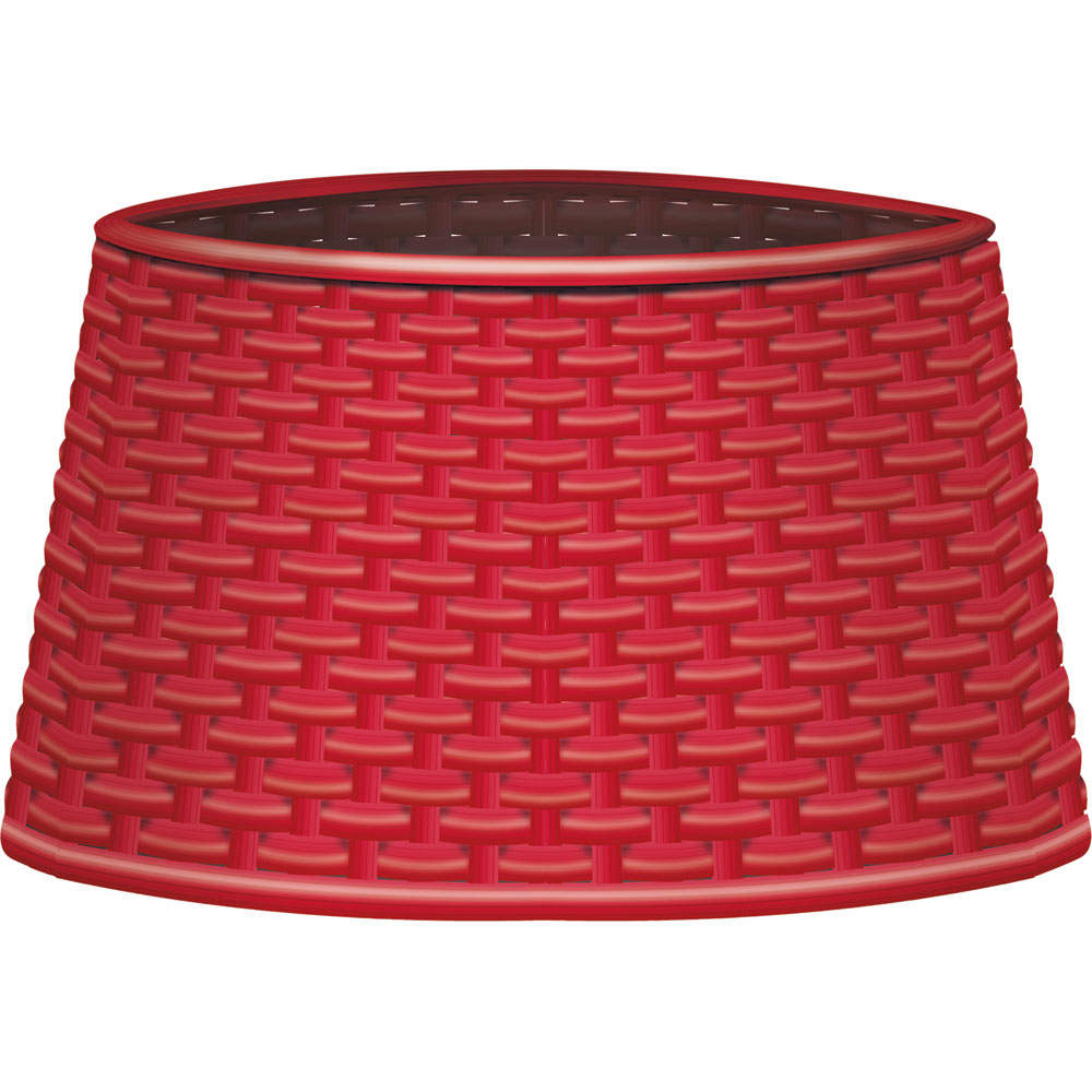 St Helens Red Rattan Style Tree Skirt Image 1
