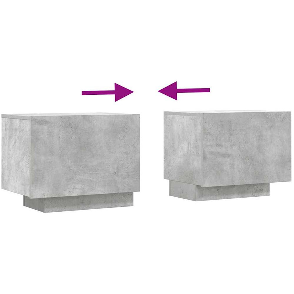 vidaXL 2 Door Concrete Grey TV Cabinet Image 8