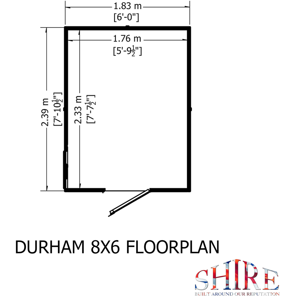 Shire Durham 8 x 6ft Shiplap Shed Image 7