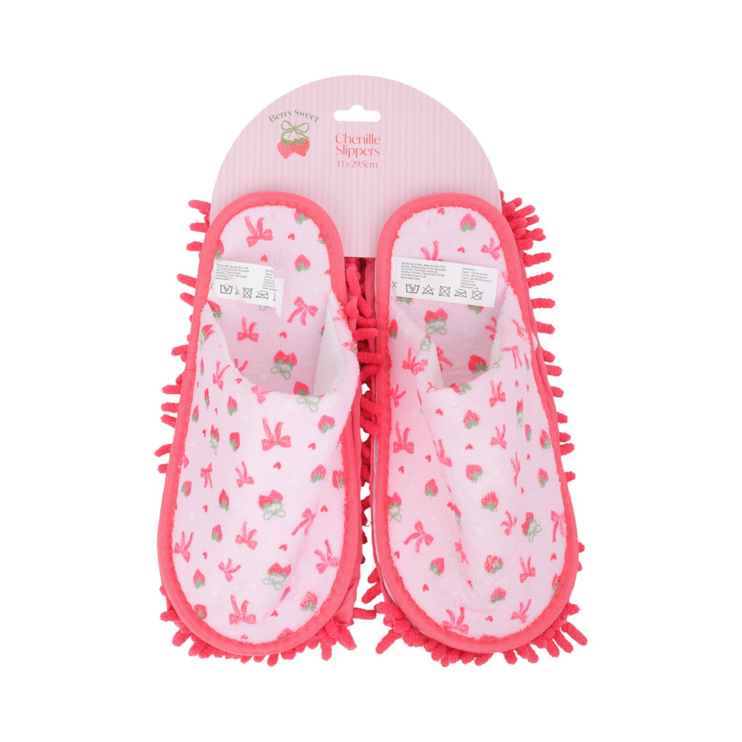 Berry Sweet Chenille Slippers Pink Image 2