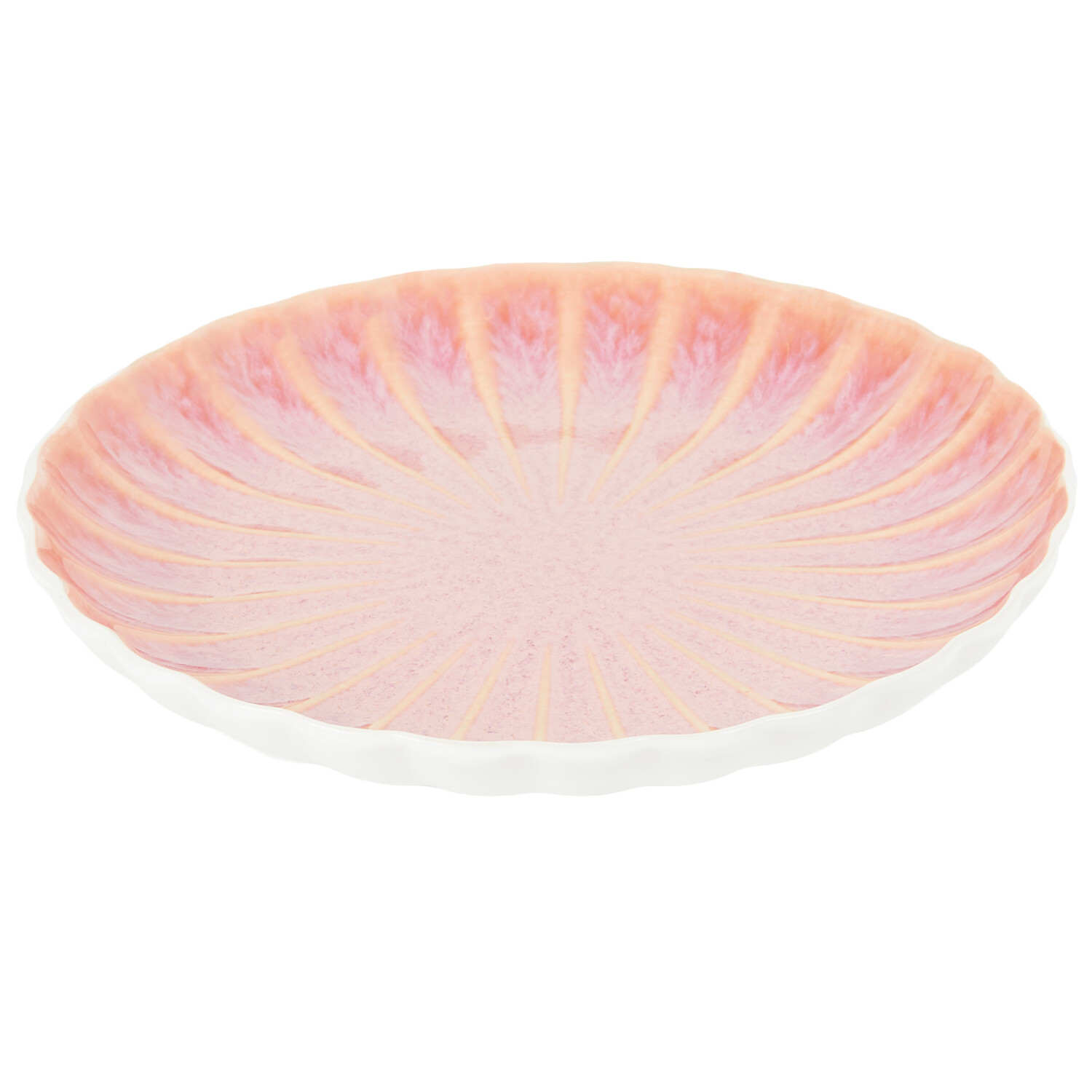 Pink Reactive Glaze Plate Pink Side Plate Image 1