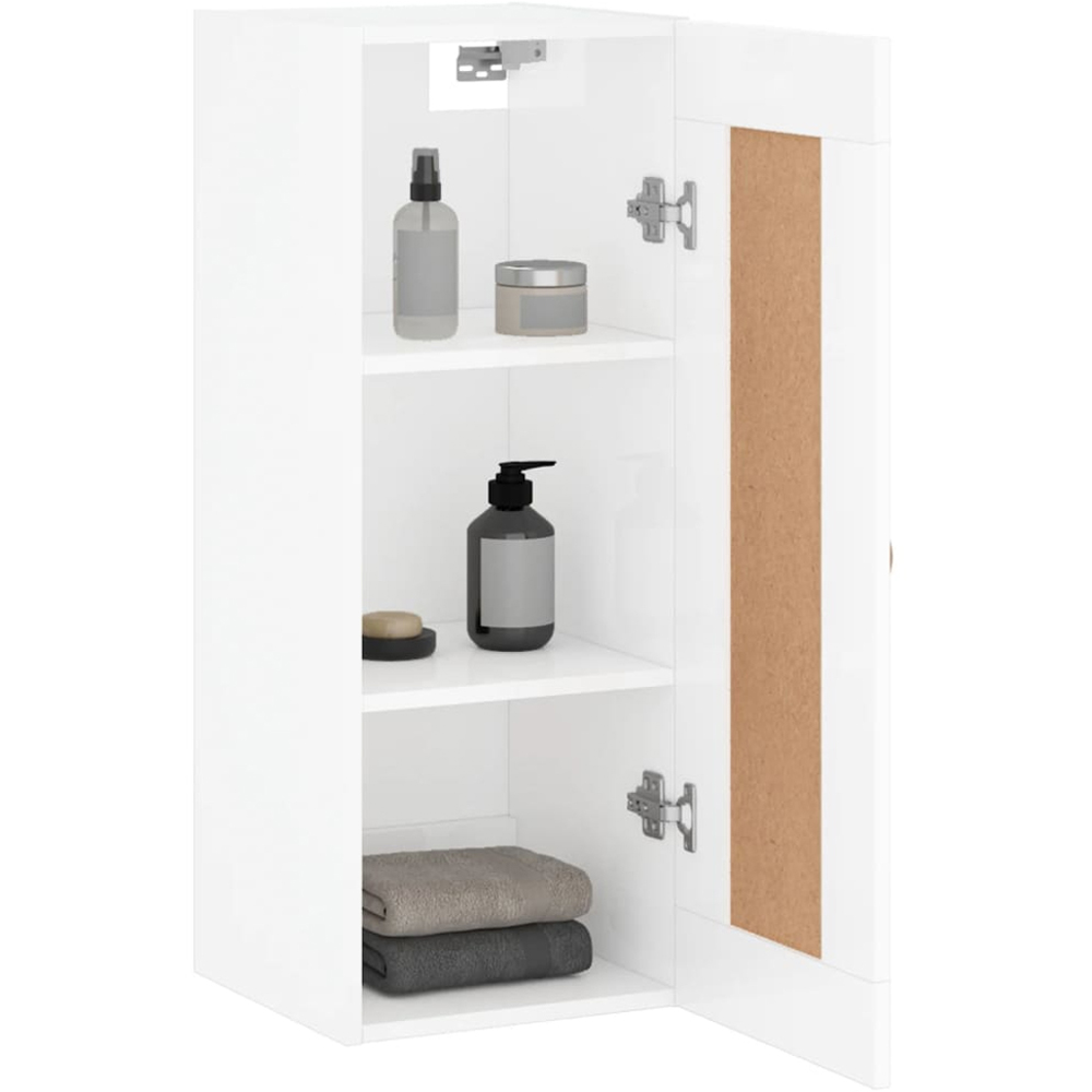 vidaXL Single Door White Wall Mounted Cabinet Image 5