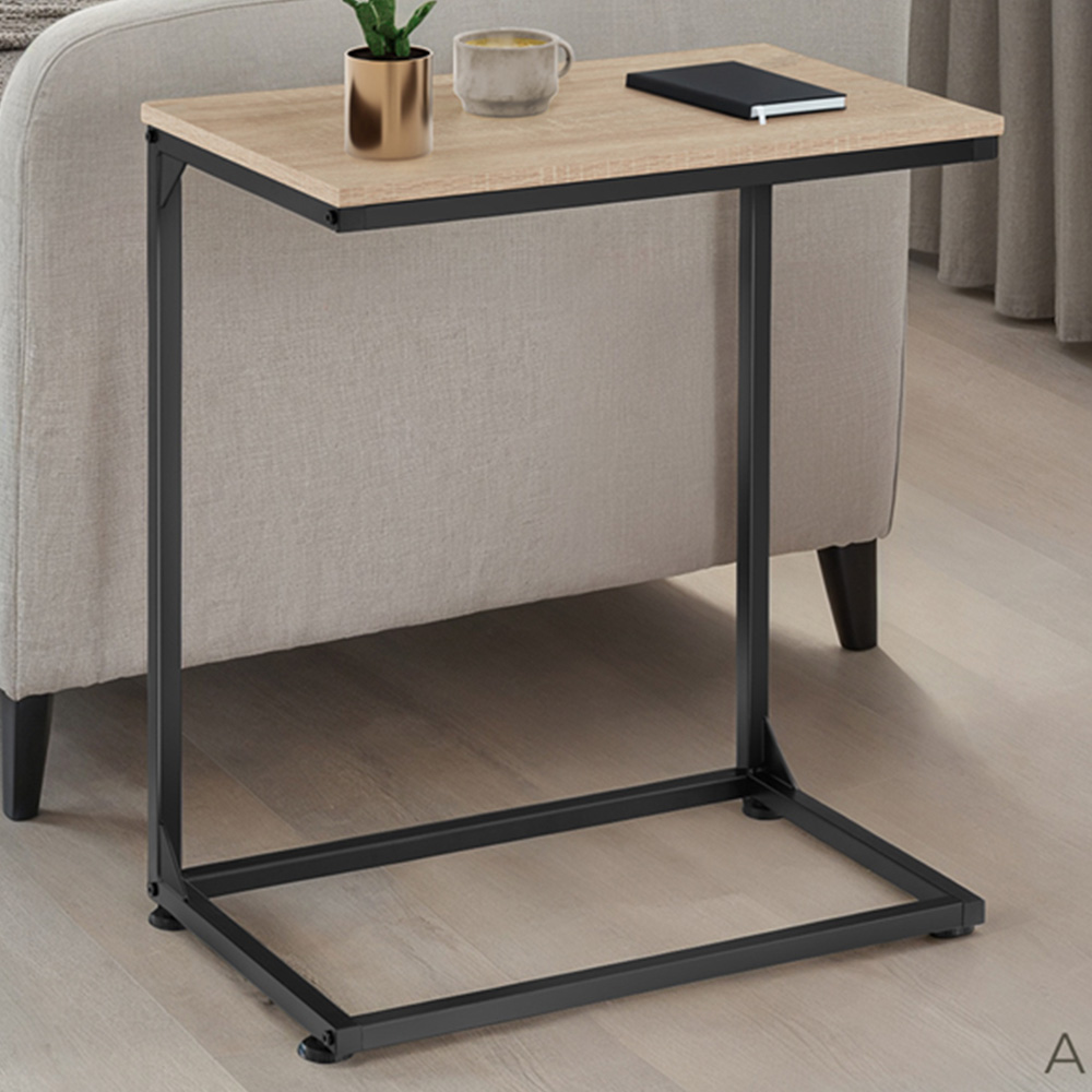 tectake Cardiff Light Sonoma Oak Bedside Table Image 1