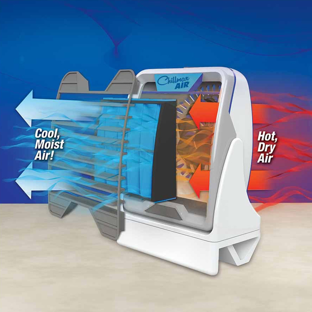 JML White Chillmax Air Go Portable Personal Air Cooler Wilko