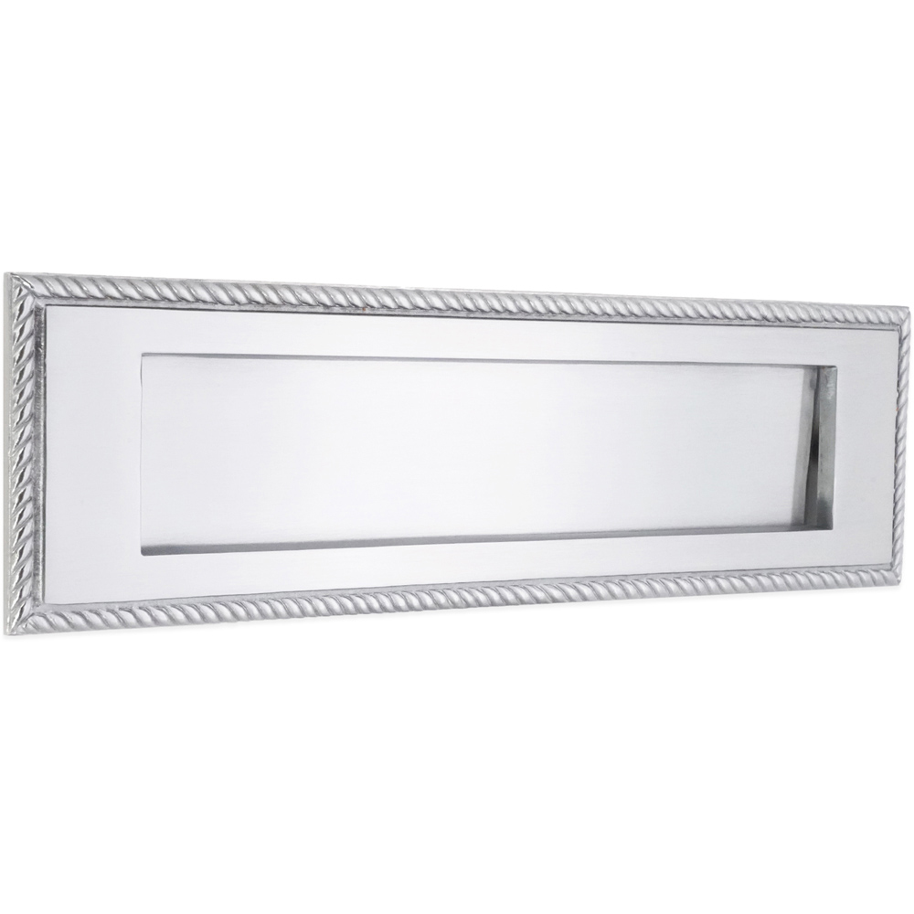 Spira Brass Georgian Satin Chrome Letter Plate 250mm Image 1