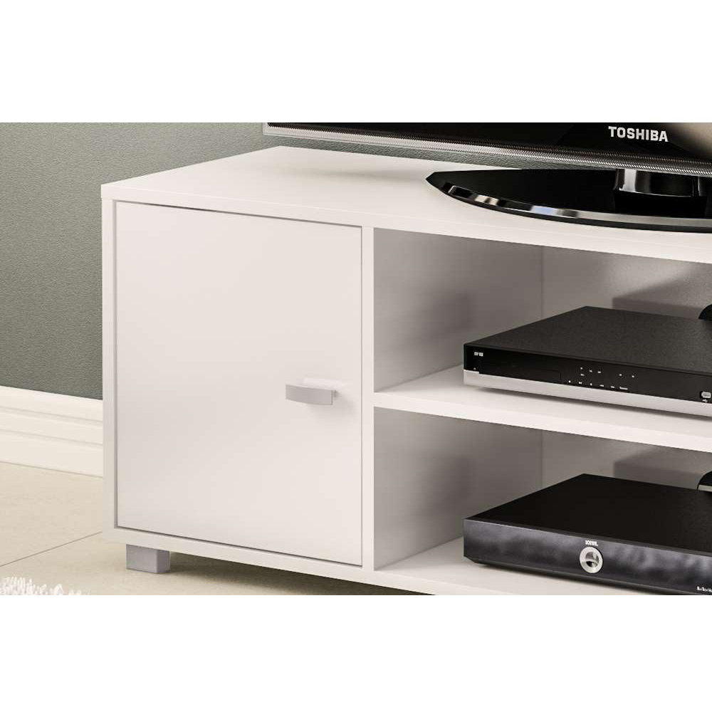 Covent Single Door 2 Drawer 2 Shelf White TV Unit Image 4