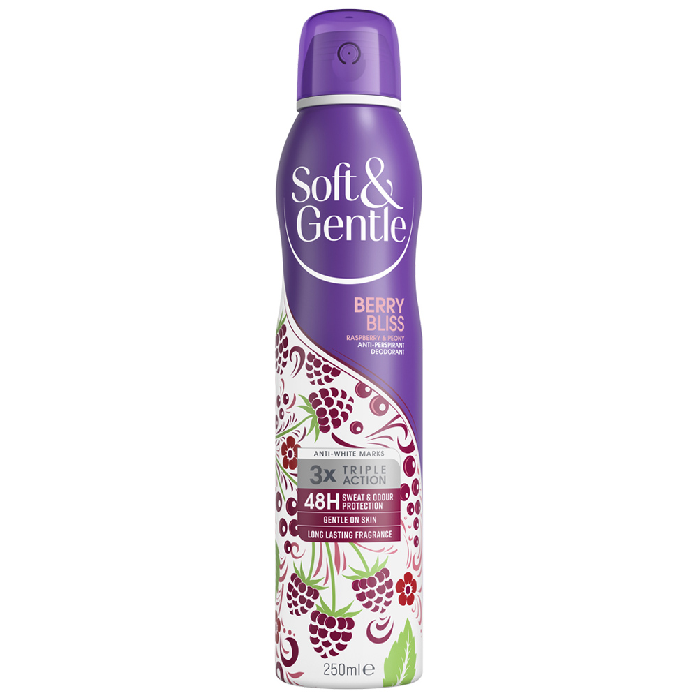 Soft and Gentle Berry Bliss Raspberry and Peony Anti-Perspirantodorant 250ml Image 1