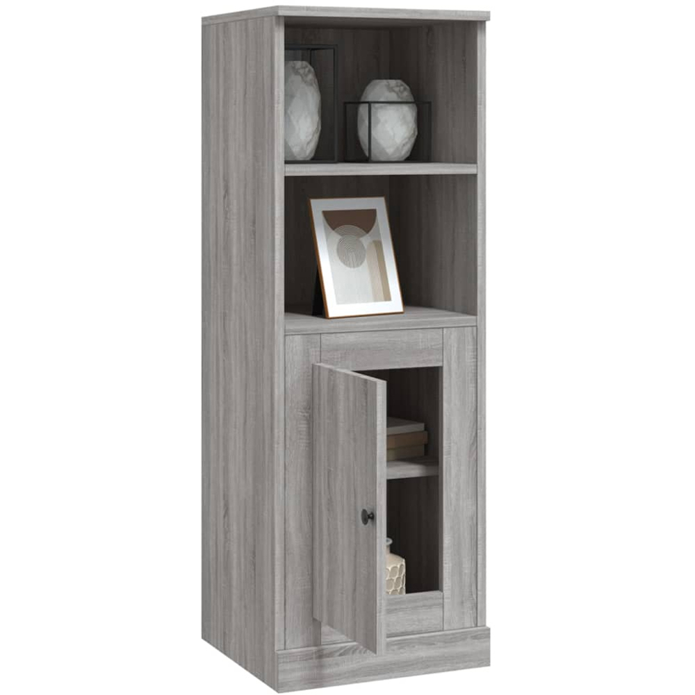 vidaXL Single Door 2 Shelf Grey Sonoma Highboard Image 5