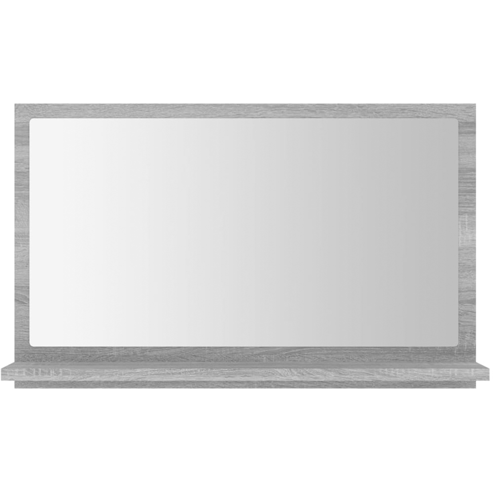 vidaXL Single Shelf Grey Sonoma Bathroom Mirror Image 3