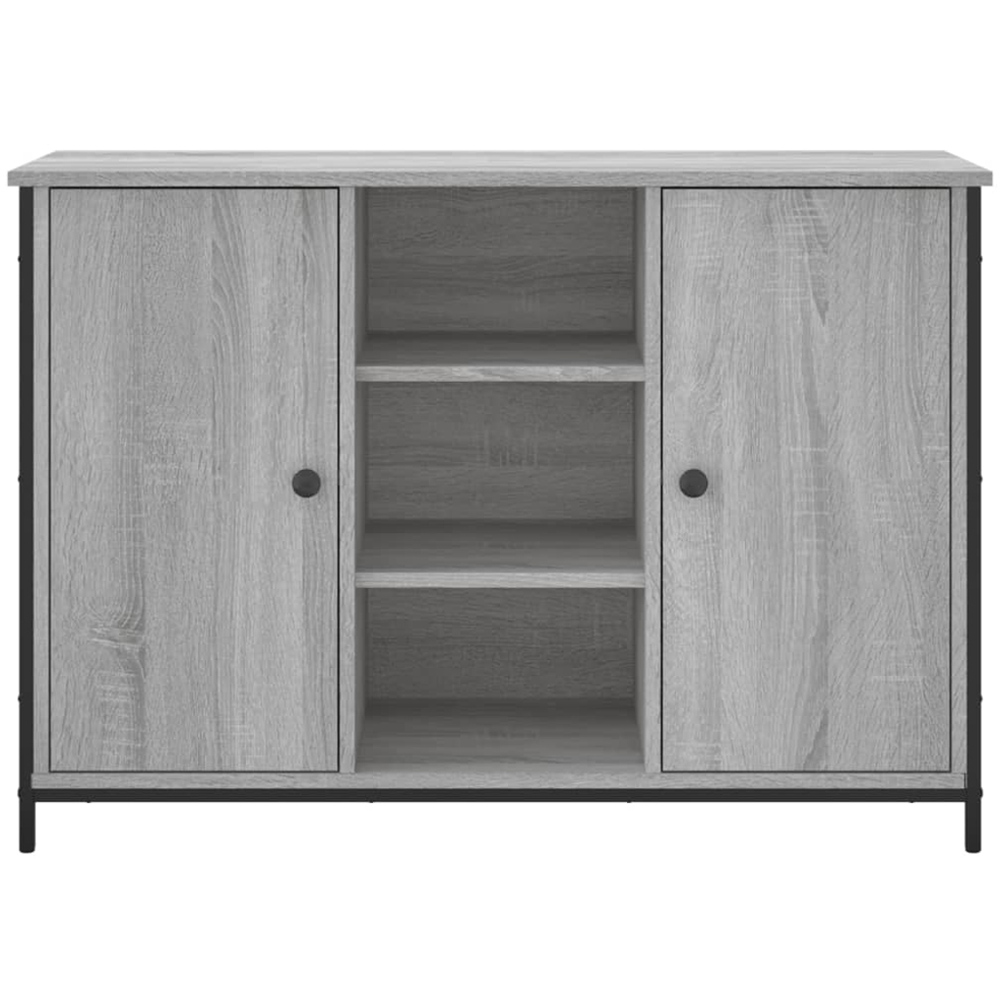 vidaXL 2 Door 3 Shelf Grey Sonoma Wooden Sideboard Image 6