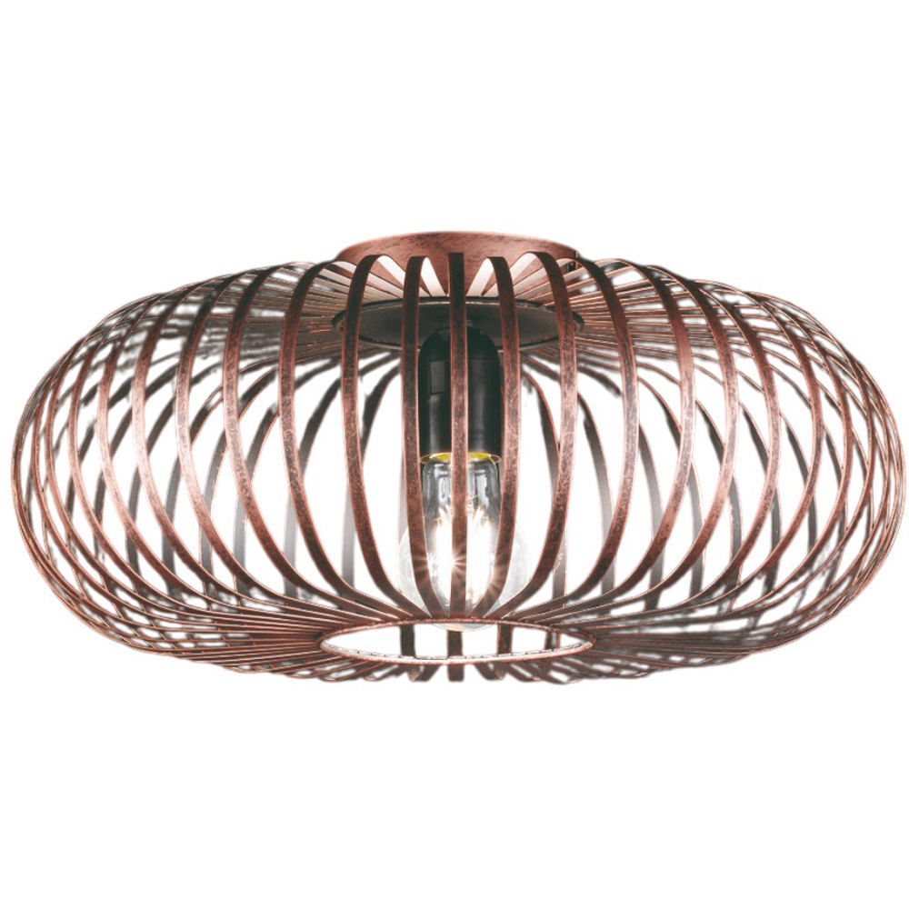 TRIO Johann Antique Copper Ceiling Light Image 1