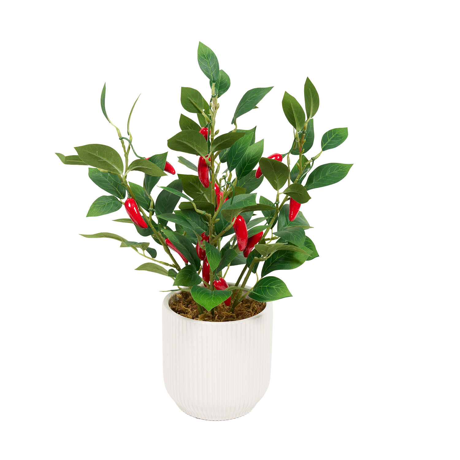 Potted Faux Chilli Plant Image 4